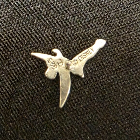 Disney Tinkerbell Sterling Silver 925 Designer Signed Stud Post Earrings - Picture 4 of 8